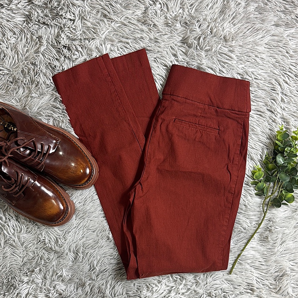 Apt. 9 Brynn Millennium Pull-On Skinny
Dress Pants in burgundy size 6